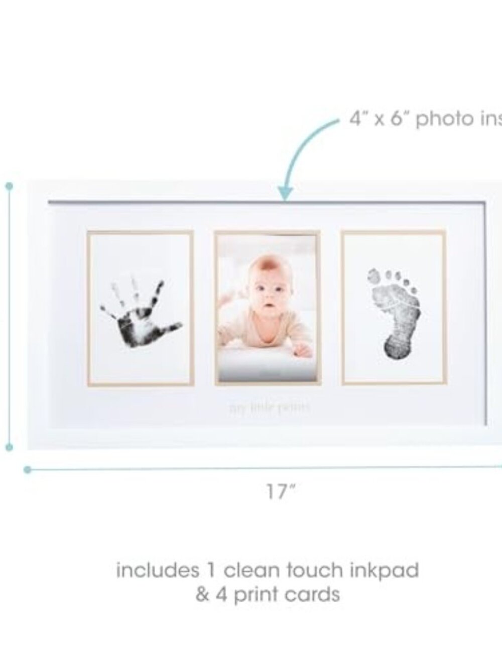 Pearhead Babyprints Handprint & Footprint Photo Frame Keepsake Kit - Picture 2 of 2